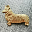 Corgi Pembrokeshire Brooch - Gold Plate | Alden Arts