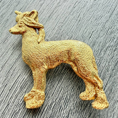 Chinese Crested Brooch - Gold Plate | Alden Arts