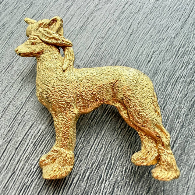 Chinese Crested Brooch - Gold Plate | Alden Arts