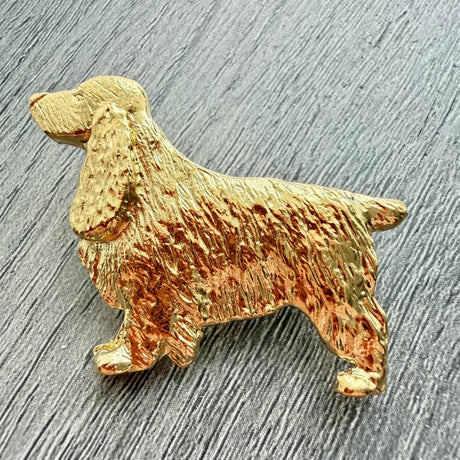 Cocker Spaniel Brooch - Gold Plate | Alden Arts
