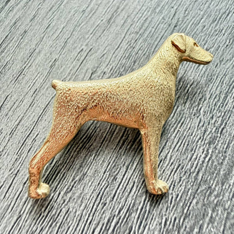 Dobermann Brooch - Gold Plate | Alden Arts