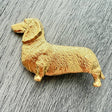 Dachshund Smooth Hair Brooch - Gold Plate | Alden Arts