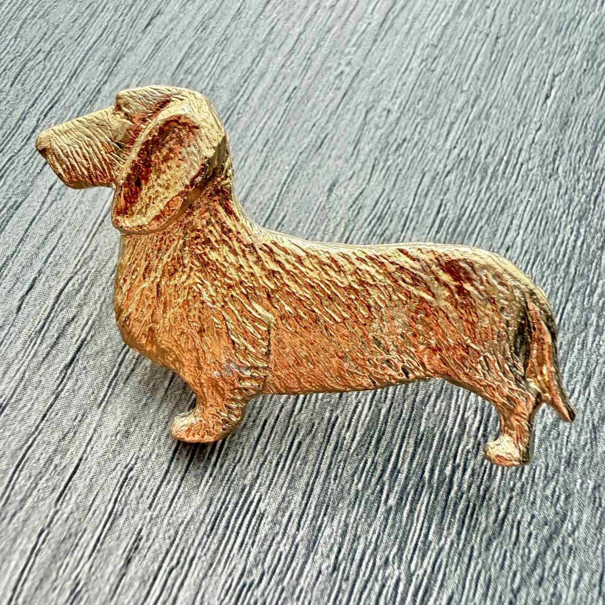 Dachshund Wire Hair Brooch - Gold Plate | Alden Arts
