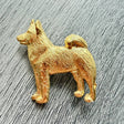 Elkhound Brooch - Gold Plate | Alden Arts