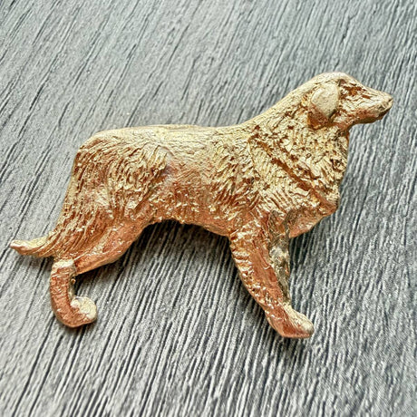 Estrela Mountain Dog Brooch - Gold Plate | Alden Arts
