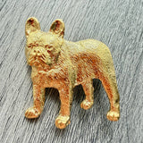 French Bulldog Brooch - Gold Plate | Alden Arts