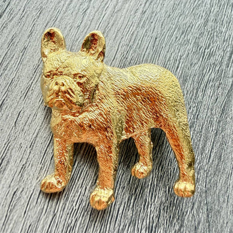 French Bulldog Brooch - Gold Plate | Alden Arts