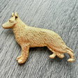 German Shepherd Brooch - Gold Plate | Alden Arts