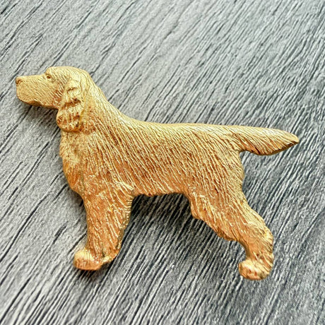 Gordon Setter Brooch - Gold Plate | Alden Arts