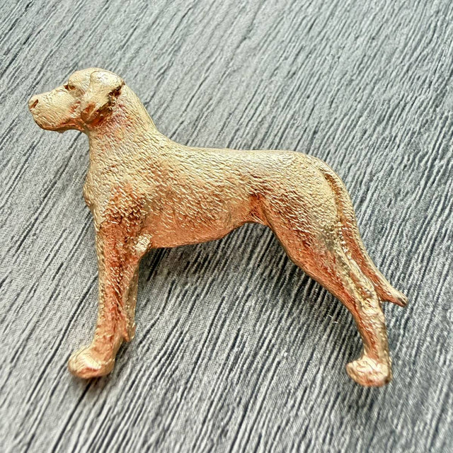 Great Dane Brooch - Gold Plate | Alden Arts