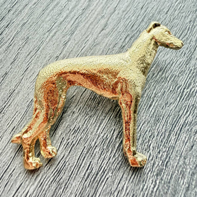 Greyhound Brooch - Gold Plate | Alden Arts