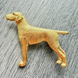 German Short Hair Pointer Brooch - Gold Plate | Alden Arts