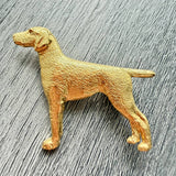 German Short Hair Pointer Brooch - Gold Plate | Alden Arts
