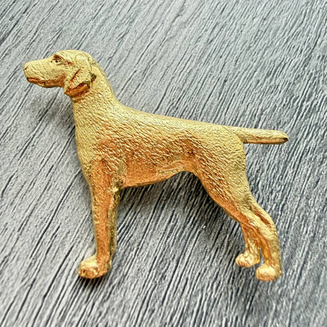 German Short Hair Pointer Brooch - Gold Plate | Alden Arts