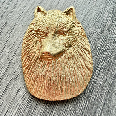 German Spitz Brooch - Gold Plate | Alden Arts