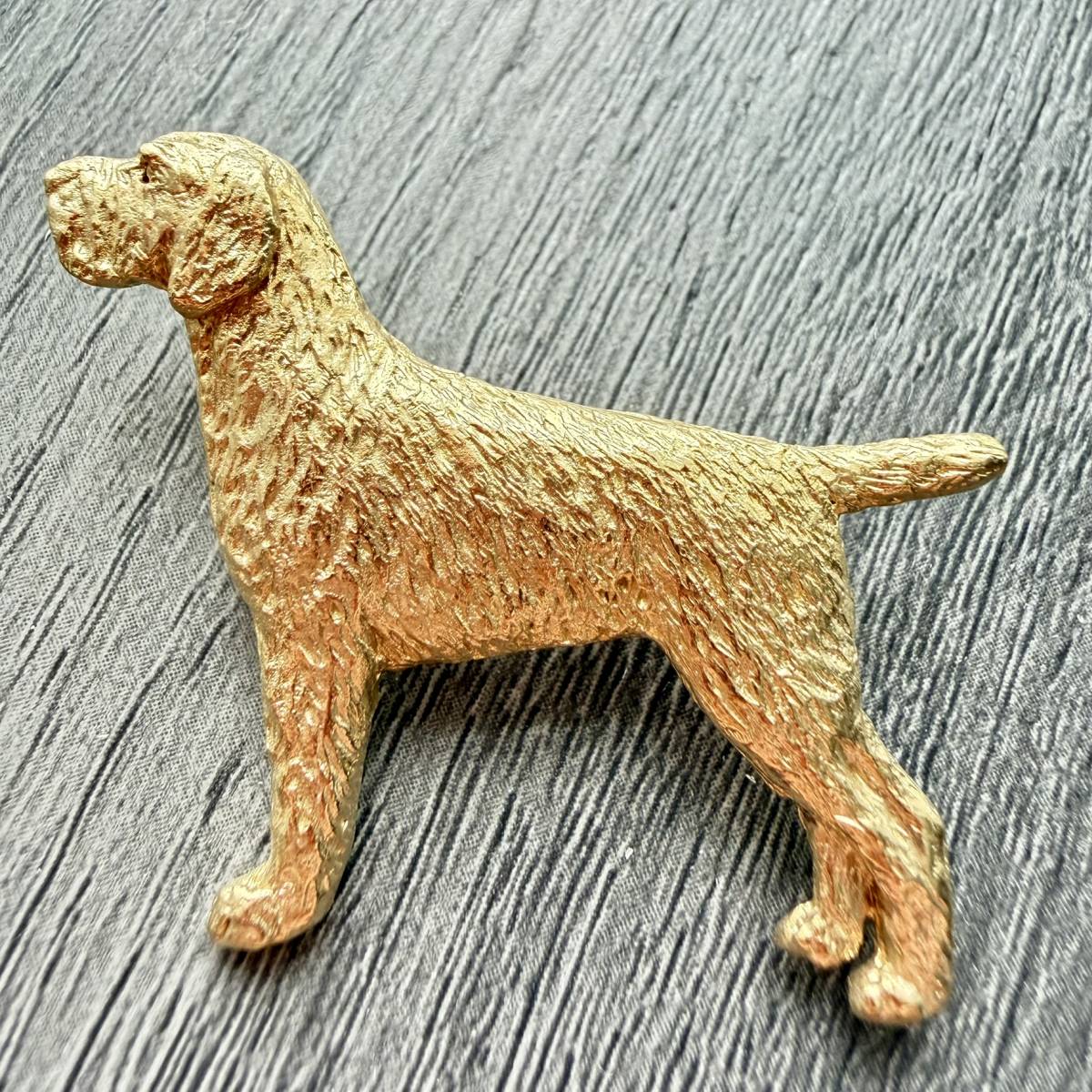 German Wire Hair Pointer Brooch - Gold Plate | Alden Arts