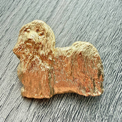 Havanese Brooch - Gold Plate | Alden Arts