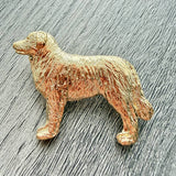 Hovawart Brooch - Gold Plate | Alden Arts