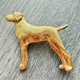 Hungarian Vizsla Brooch - Gold Plate | Alden Arts