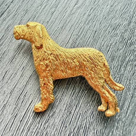 Italian Spinone Brooch - Gold Plate | Alden Arts