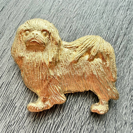 Japanese Chin Brooch - Gold Plate | Alden Arts