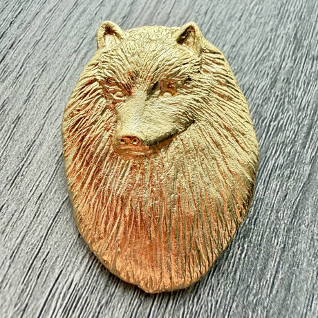 Keeshond Brooch - Gold Plate | Alden Arts