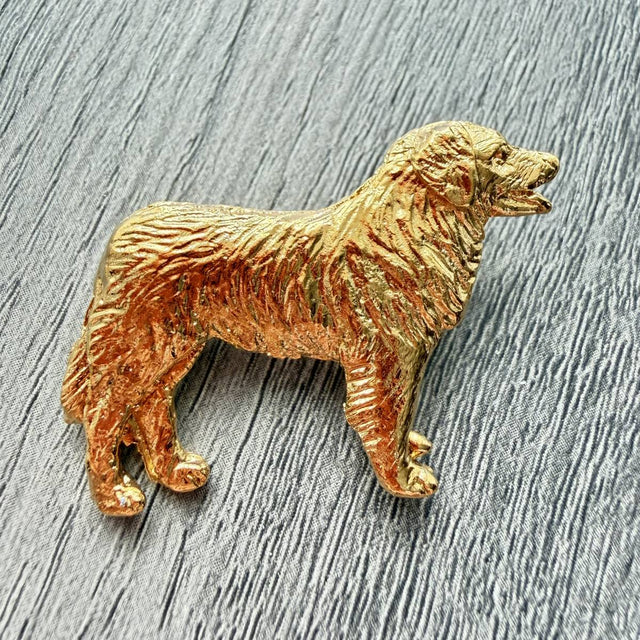 Leonberger Brooch - Gold Plate | Alden Arts