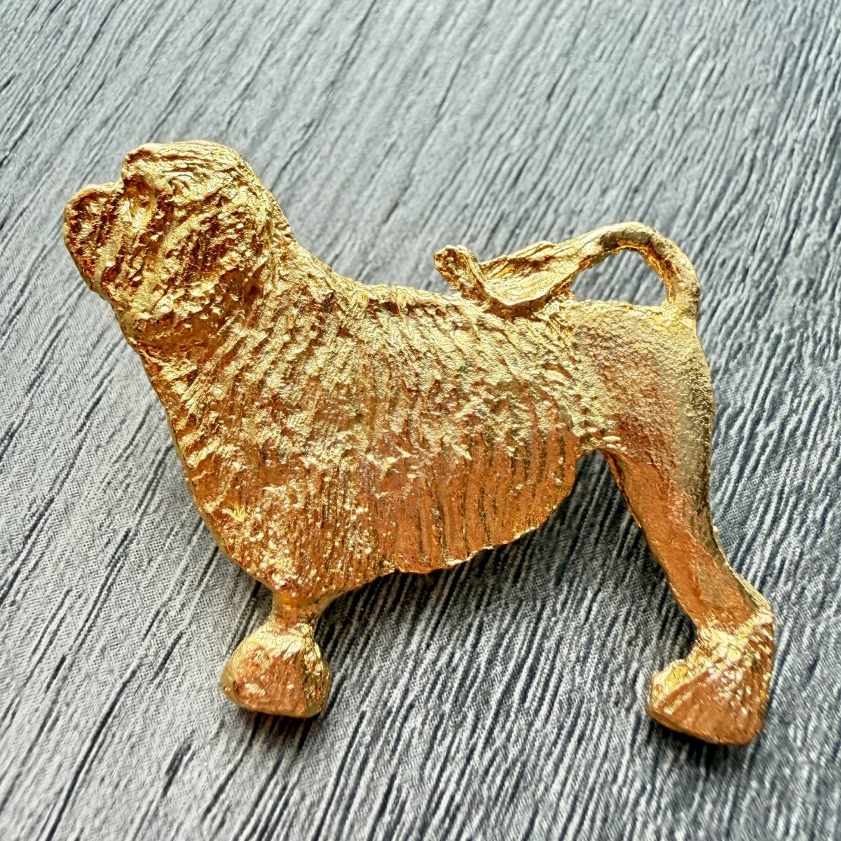 Lowchen Brooch - Gold Plate | Alden Arts