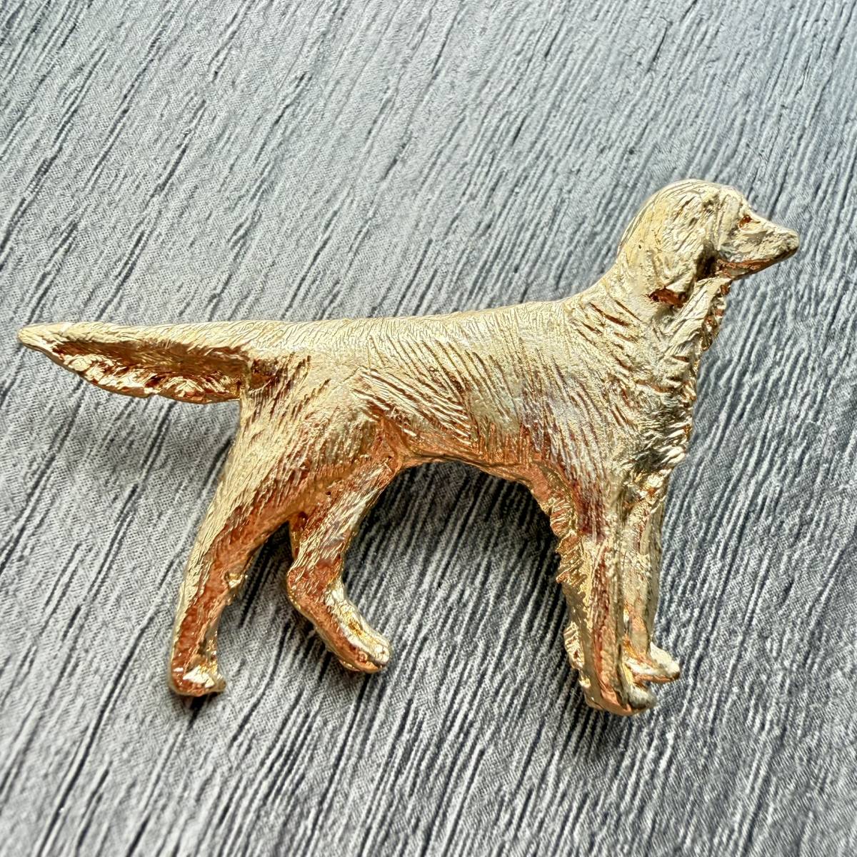 Munsterlander Large Brooch - Gold Plate | Alden Arts