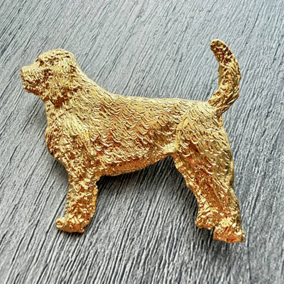 Otterhound Brooch - Gold Plate | Alden Arts