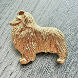 Rough Collie Brooch - Gold Plate | Alden Arts