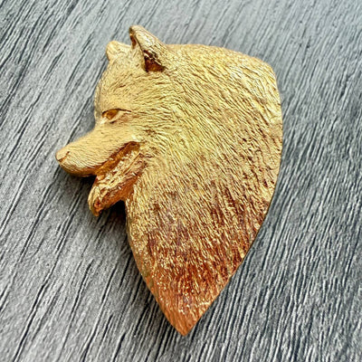 Samoyed Brooch - Gold Plate | Alden Arts