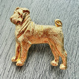 Shar Pei Brooch - Gold Plate | Alden Arts