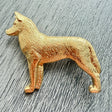 Siberian Husky Brooch - Gold Plate | Alden Arts