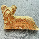 Skye Terrier Brooch - Gold Plate | Alden Arts