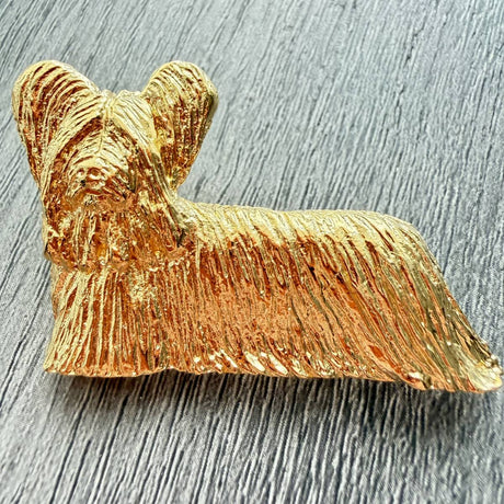 Skye Terrier Brooch - Gold Plate | Alden Arts