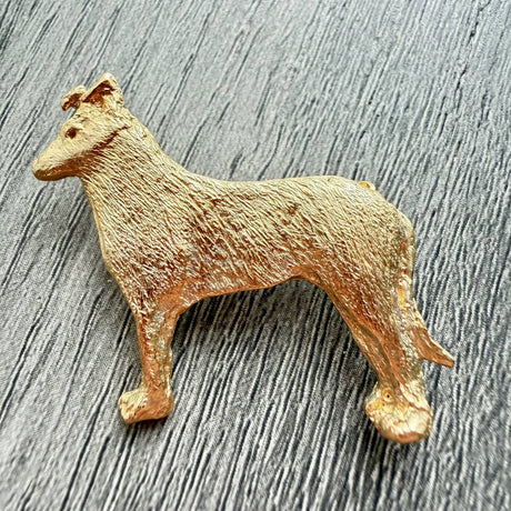 Smooth Collie Brooch - Gold Plate | Alden Arts