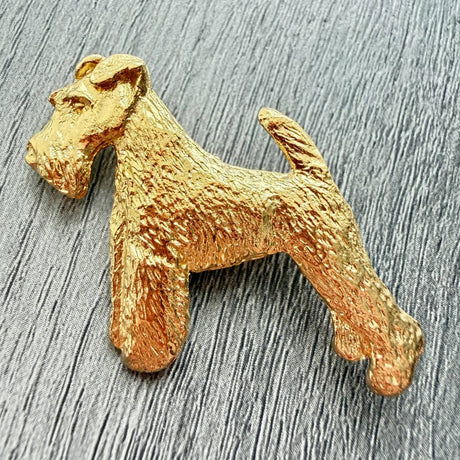 Schnauzer Miniature Brooch - Gold Plate | Alden Arts
