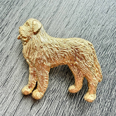 St Bernard Brooch - Gold Plate | Alden Arts