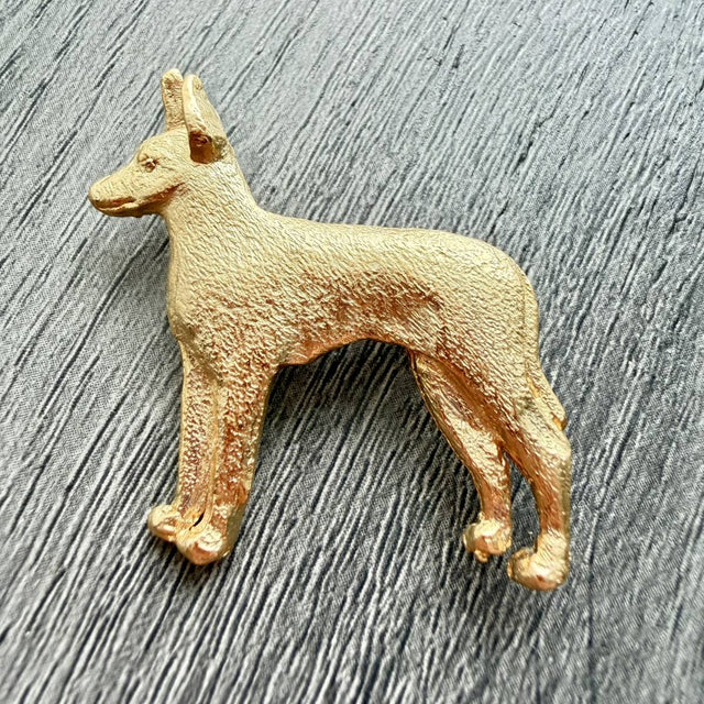 Toy Terrier Brooch - Gold Plate | Alden Arts