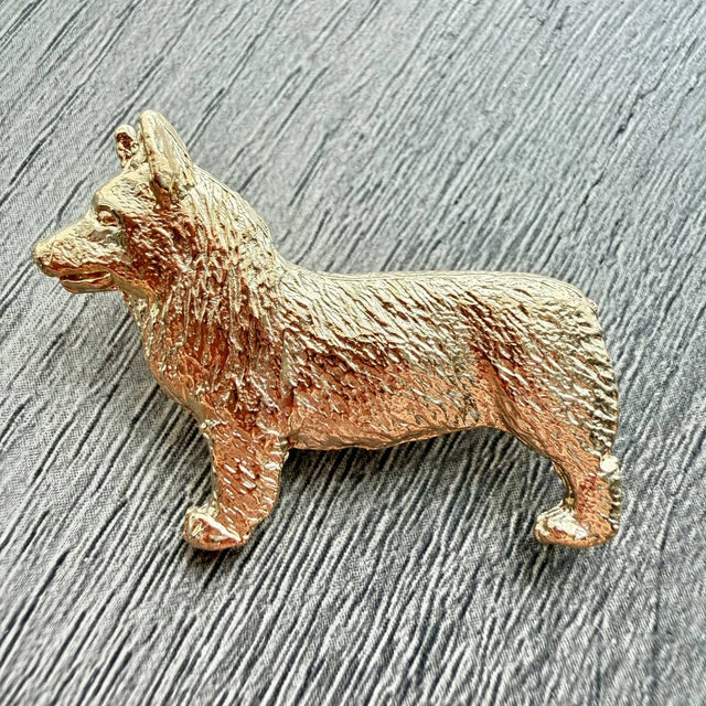 Vallhund Brooch - Gold Plate | Alden Arts