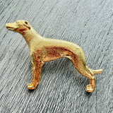Whippet Brooch - Gold Plate | Alden Arts