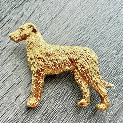 Wolfhound Brooch - Gold Plate | Alden Arts