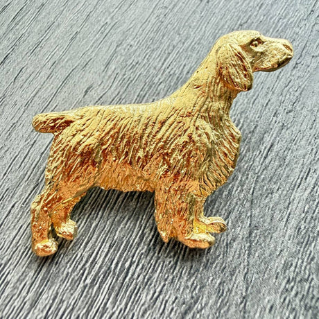 Welsh Springer Spaniel Brooch - Gold Plate | Alden Arts