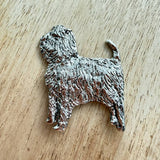 Affenpinscher Brooch - Nickel Silver | Alden Arts