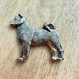 Akita Brooch - Nickel Silver | Alden Arts