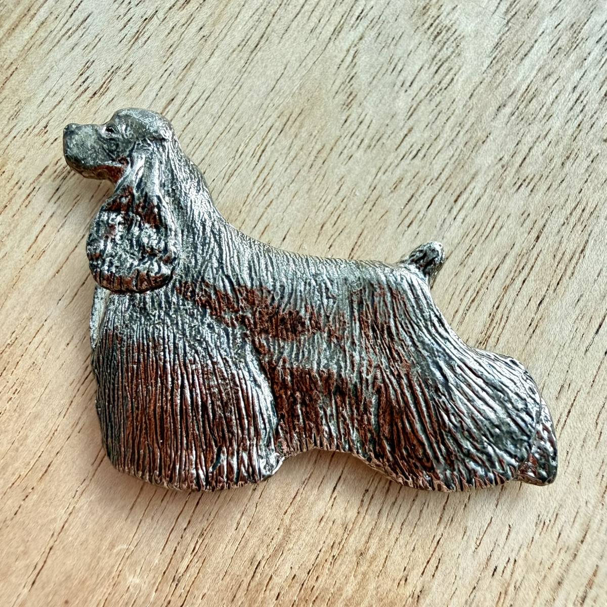 American Cocker Brooch - Nickel Silver | Alden Arts