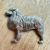 Australian Sheepdog Brooch - Nickel Silver | Alden Arts