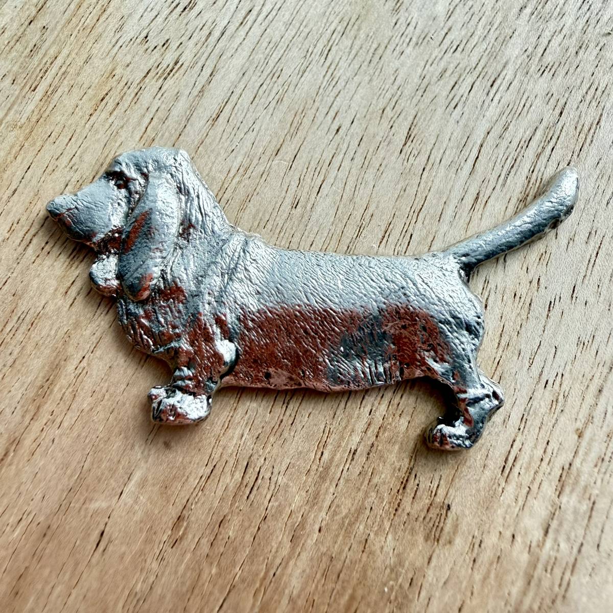 Basset Brooch - Nickel Silver | Alden Arts
