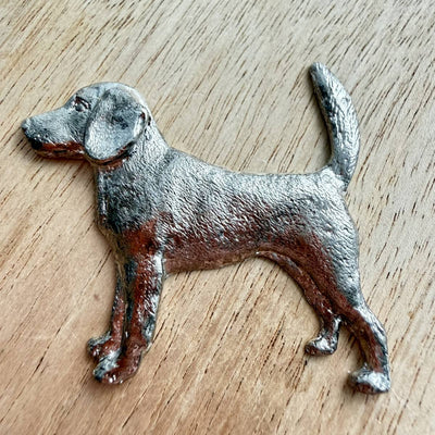 Beagle Brooch - Nickel Silver | Alden Arts